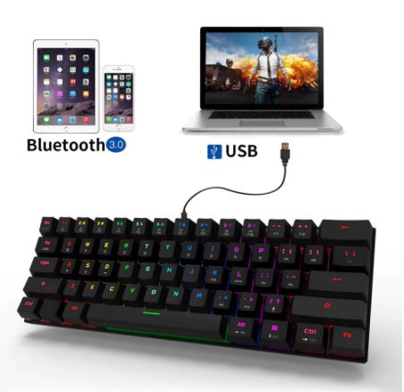 Механическая игровая клавиатура MOTOSPEED CK62 USB / Bluetooth с RGB led подсветкой
