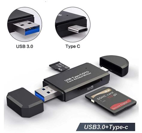 Кардридер USB OTG MicroUSB для ПК, смартфонов, планшетов