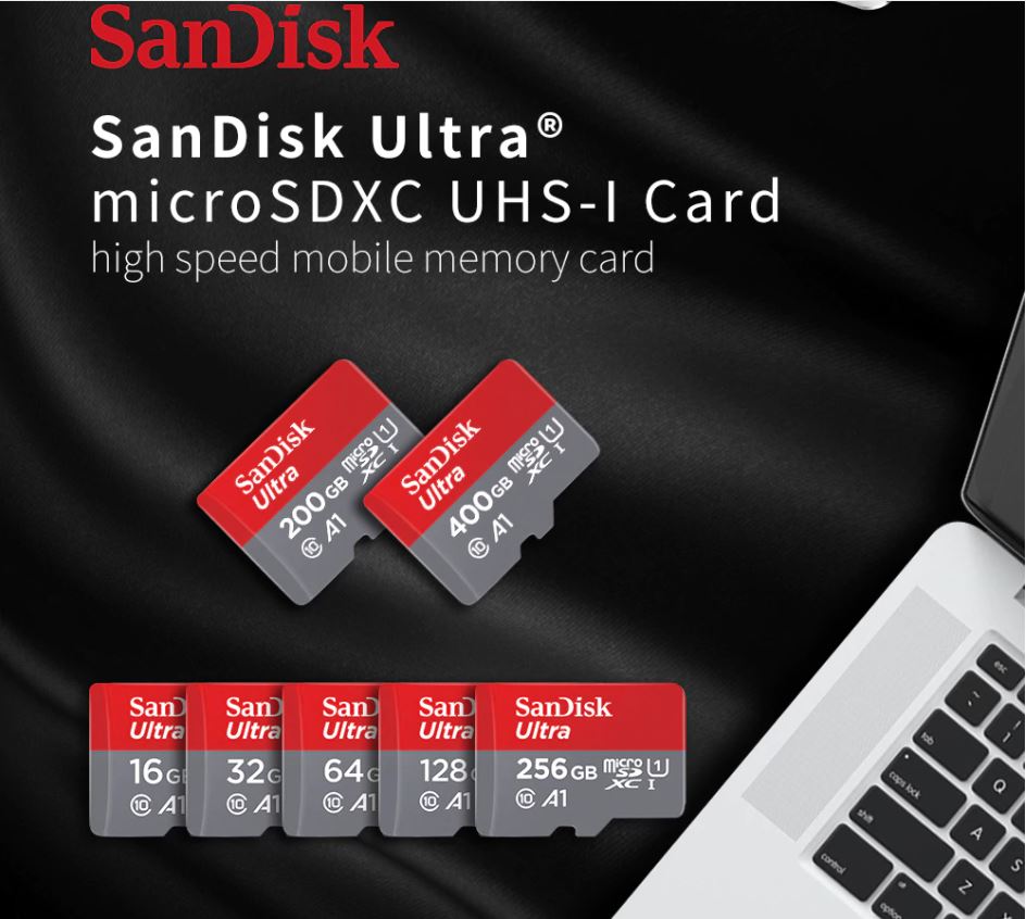 Карта памяти Sandisk Ultra Micro SD на 16 ГБ 32ГБ 64 ГБ 128 ГБ 256