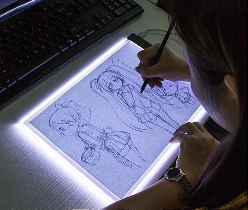 LED рисовальная доска (трафарет) для копирования рисунков, чертежей 
