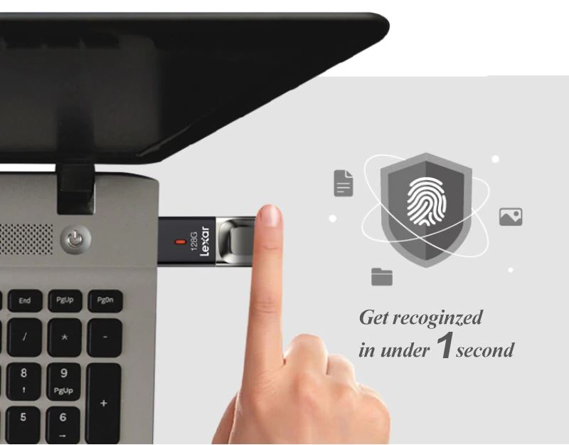 Флэш-накопитель Lexar F35 USB 3.0 с шифрованием отпечатков пальцев