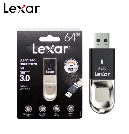 Флэш-накопитель Lexar F35 USB 3.0 со сканером отпечатков пальцев