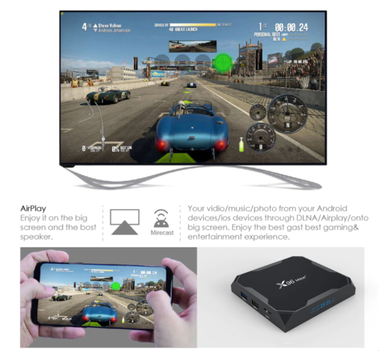 ТV Box X96 MAX Plus (ТВ приставка) на Android с Wi-Fi, 4K, Smart ТV ...